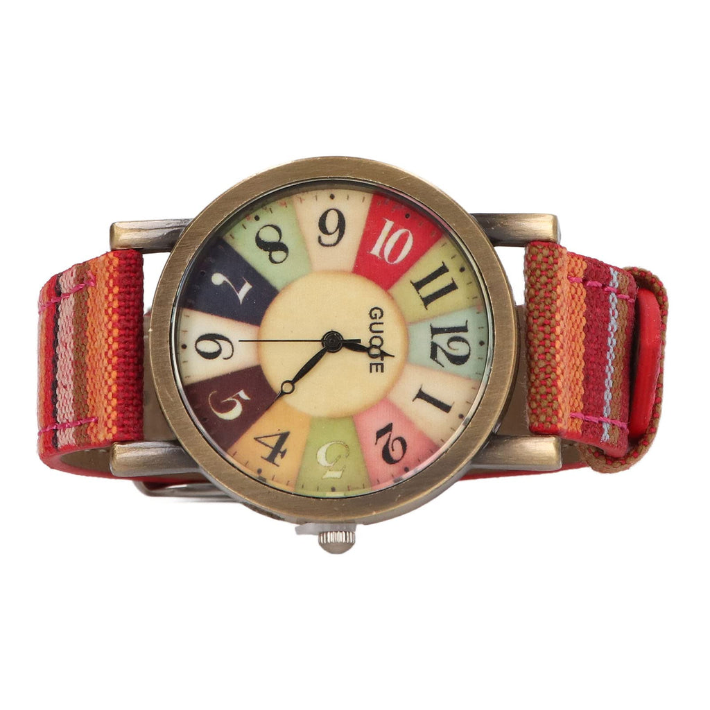 Mrisata Watch Multicolour Bohemian Style Brass PU Leather Women Watch Birthday