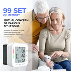 MMIZOO Wrist Blood Pressure Monitor Large LCD Display BP Machine Adjustable Cuff