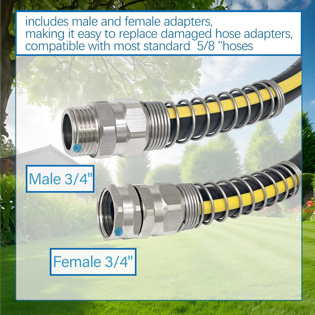 G-Sunny Brass Garden Hose Repair Kit 5/8 Inch Heavy Duty Connector Coupler Set