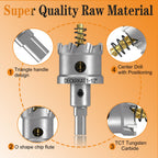 2-Pack 1-1/2" TCT Hole Saws for Hard Metal, Heavy Duty 38mm Tungsten Carbide