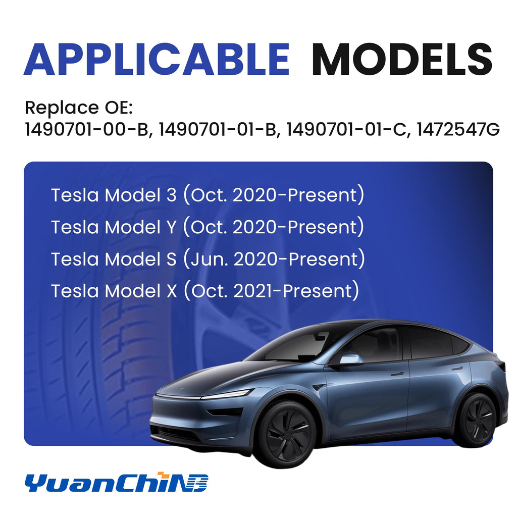 YUANCHINB Bluetooth TPMS Sensor Compatible with 2020-2026 Tesla Model 3 Model Y Model S Model X Tire Pressure Monitoring System Replaces OE 1490701-01-B 1490701-00-B 1PC