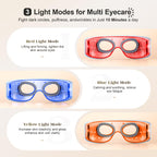 Pedete Red Light Therapy for Eyes, 3 Modes Under-Eye Red Light Eye Mask, Eye
