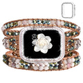 Boho Beaded Bracelets Watch Band Women and Case Compatible with Apple Watch Band