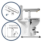 KMINA - Toilet Safety Rails for Seniors (330 lbs) Toilet Safety Frame