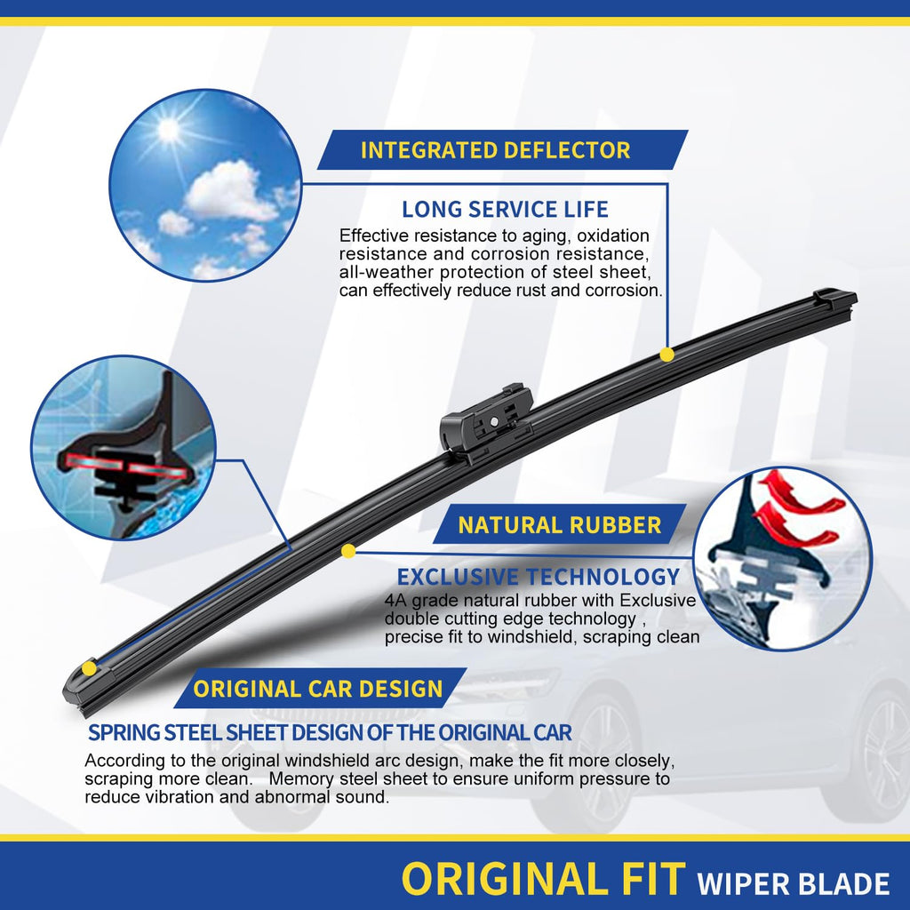 2 wipers Replacement for MBZ 2013-2010 E350 E550 E63 AMG/2013-2012