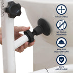 KMINA - Toilet Safety Rails for Seniors (330 lbs) Toilet Safety Frame
