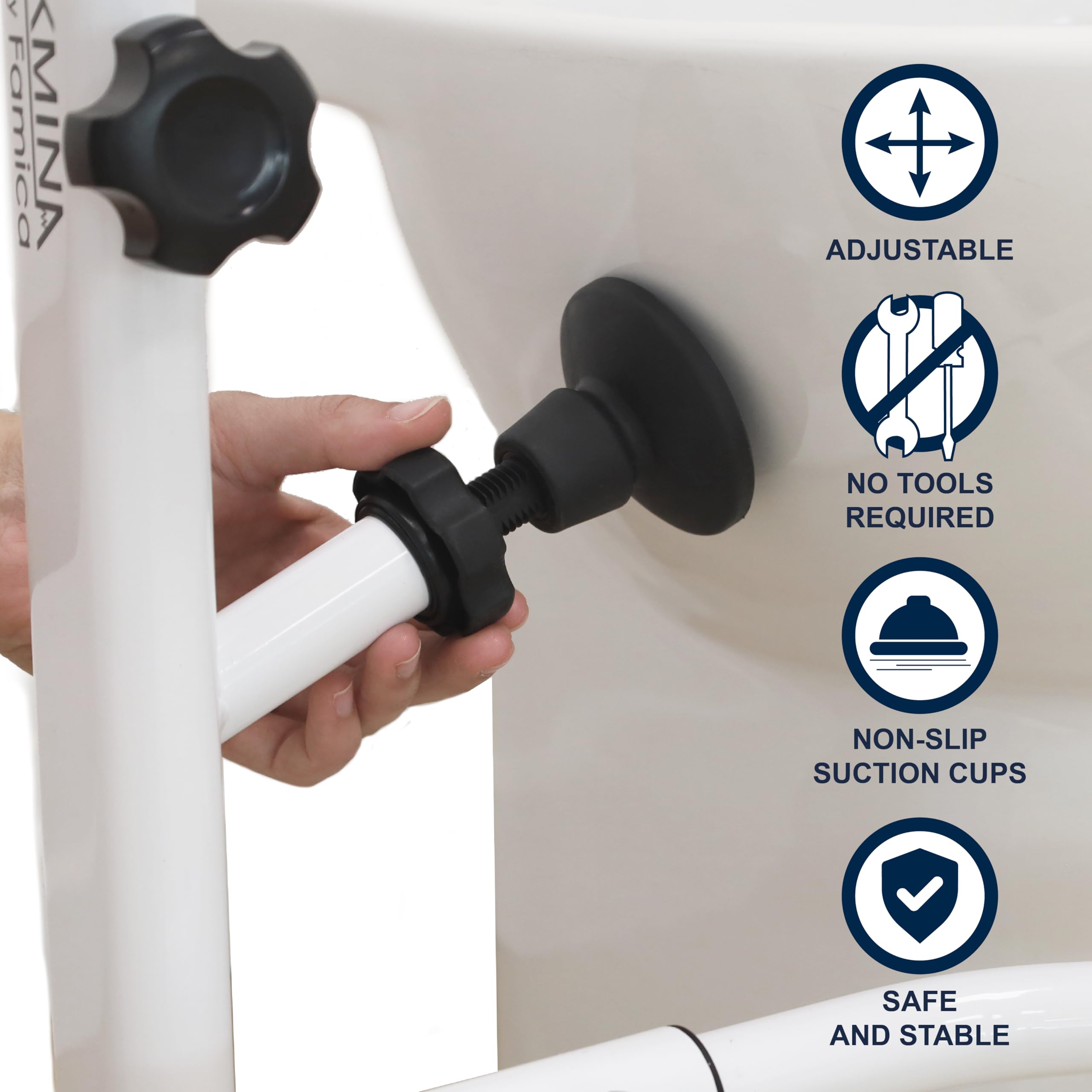 KMINA - Toilet Safety Rails for Seniors (330 lbs) Toilet Safety Frame