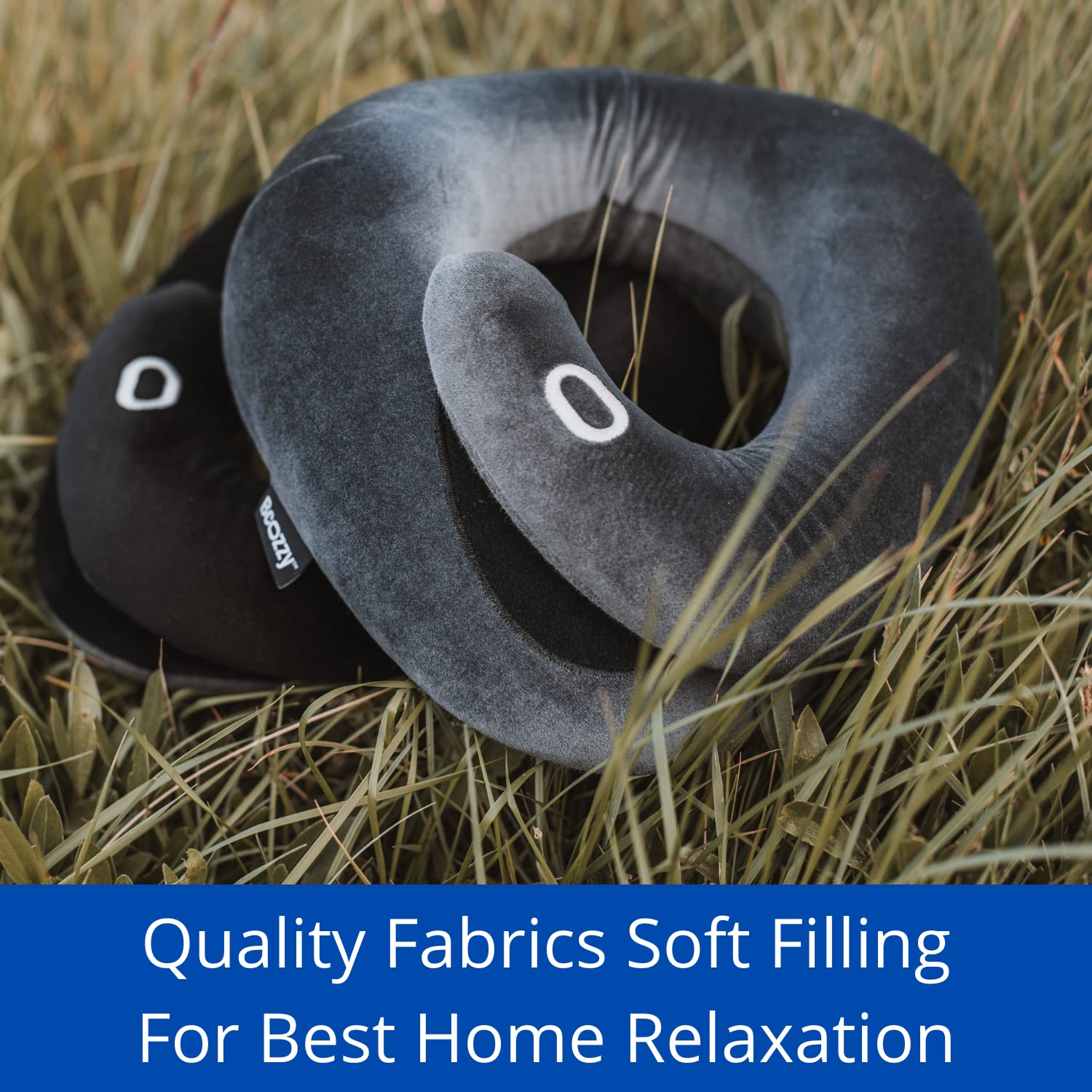 BCOZZY Neck Pillow Support Brace Pain Relief Adjustable Washable Large Gray