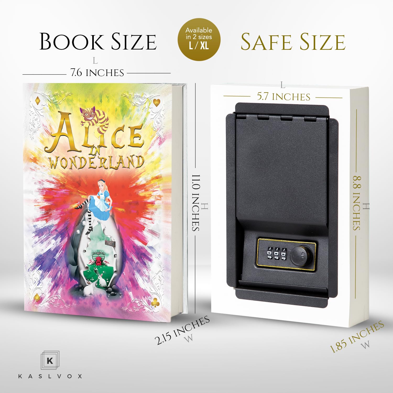 Fake Book Box - Small Safe Box with Combination Lock - Hidden Safe in Plain