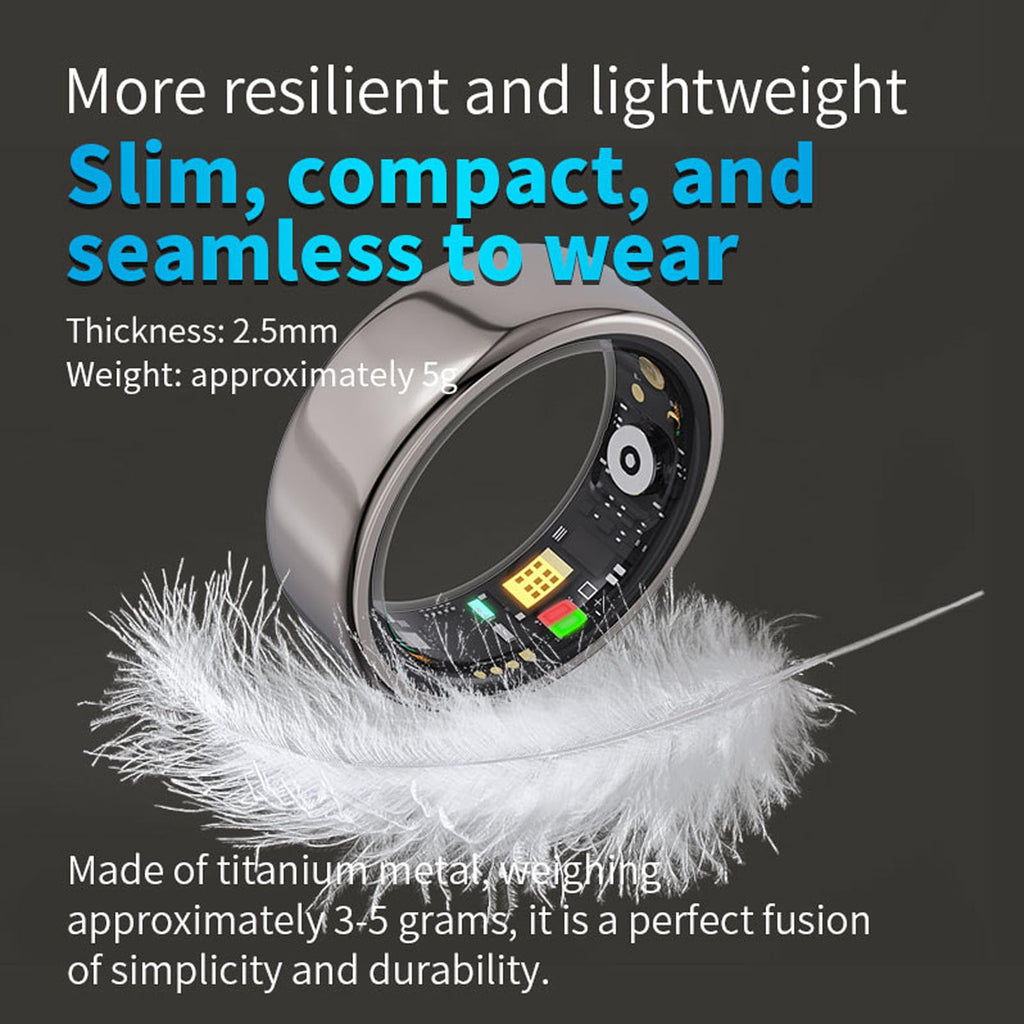 Smart Ring, Fitness Tracker with Remote Care, Step Counter, Calorie and Sleep