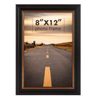 Golden State Art, 8x12 Inch Poster Frame Black with Burgundy and Gold Trim,
