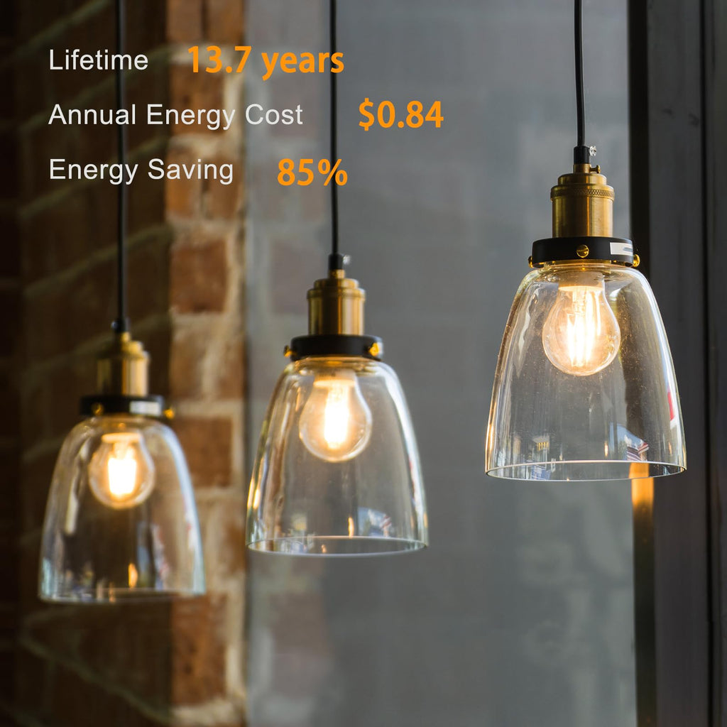 TJOY 12 Pack A19 Vintage LED Edison Bulbs, Dimmable, 60W Equivalent, High
