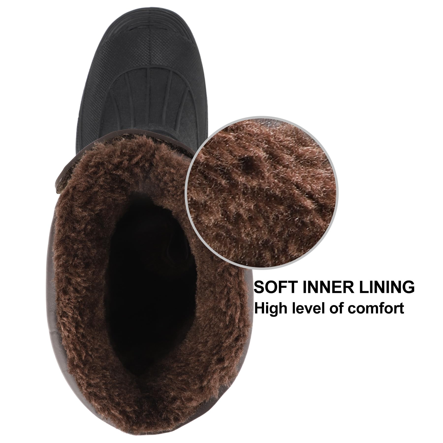 Knixmax Men's Winter Boots Waterproof Snow Shoes Mid Calf Insulated Booties Warm