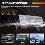 MOTRUM Front Side Marker Lights Housing Compatible with 1978-1979 GMC Caballero, 1978-1979 Chevro-let Malibu/El Camino, [DOT] [IP67 Waterproof] Turn Signal Marker Light Cover [No Bulbs], Clear Lens