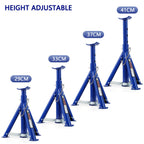 2PC 3 Ton Jack Stands Adjustable Steel Folding Auto Lift Support Blue