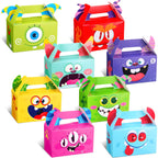 Skyygemm 43 Pcs Valentine Treat Boxes Colorful Paper Cookie Candy Snack Goodie