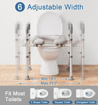Soundfuse Toilet Seat Riser for Seniors, FSA HSA Eligible Raised Toilet Seat