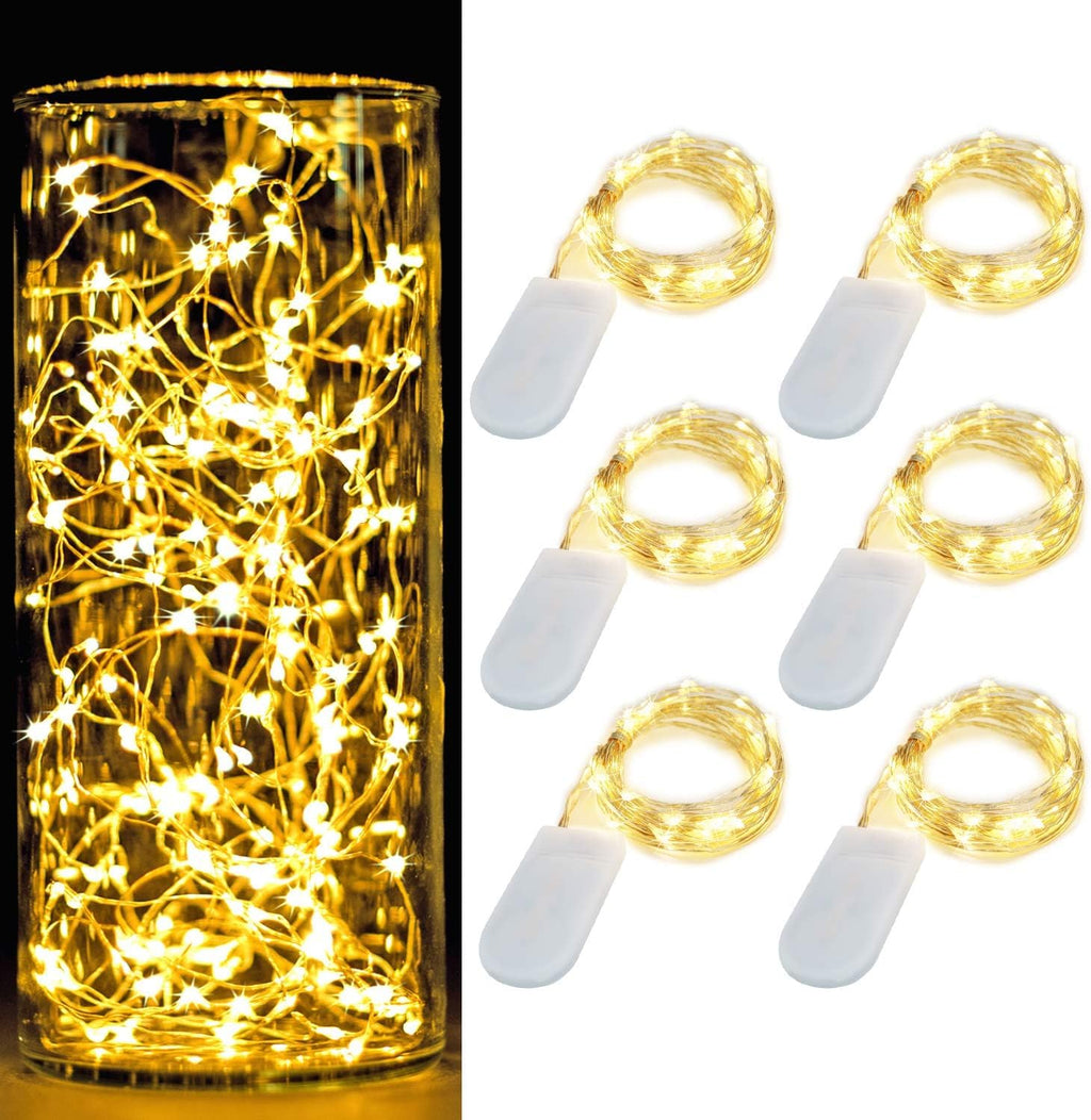 6 Pack 7Ft Starry String Lights No Remote Waterproof Fairy String Lights 20