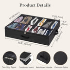 Lifewit Under Bed Shoe Storage Organizer 2 Pack(12 Shoes Cells), 4.3 Inches