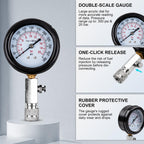 Clatoon 8PC Engine Cylinder Compression Tester Kit Petrol Gas Small Engine