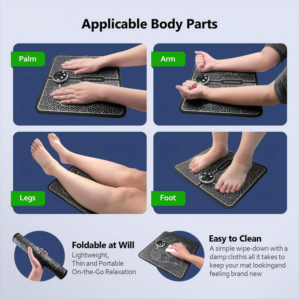 Phixnozar EMS Foot Massager Nerve Stimulator LCD Back Leg Muscle Relaxation