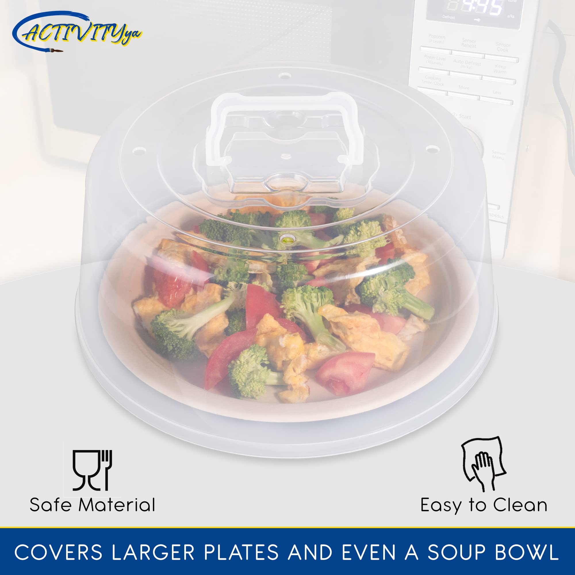 Large Microwave Cover for Food - Splatter Guard Lid - Cake Stand Cover - Size