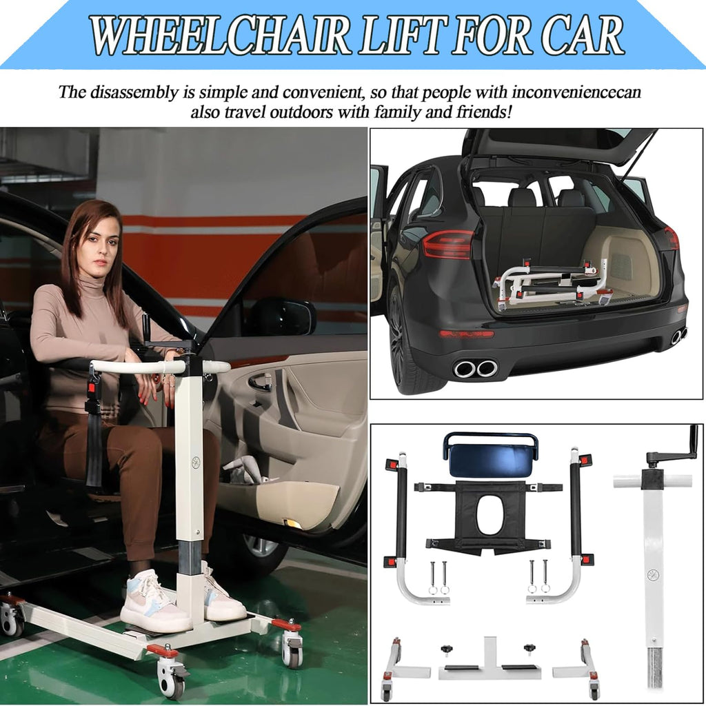 Patient Lift Transfer Chair Wheelchair Lift Elderly Home Car Bathroom Aid