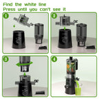Cold Press Juicer Slow Masticating 5" Wide Chute 1.5L Stainless Steel Black