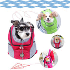 PAPIEEED Pet Carrier Backpack for Small Dog cat up to 2~26 lbs, Hands-Free Pet Travel Bag, Breathable Head-Out Design and Waterproof Bottom for Hiking & Travel