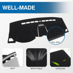 KUST Black Dashboard Cover Compatible with Ford Edge 2015-2024 Dashboard Cover Accessories for Edge Non-Slip Polyester Dashboard Mat Custom Fit Center Console Sunshield Protector No Glare