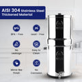 Gravity Water Filter System - 1.5 Gallons NSF Certified AISI 304 Stainless Steel