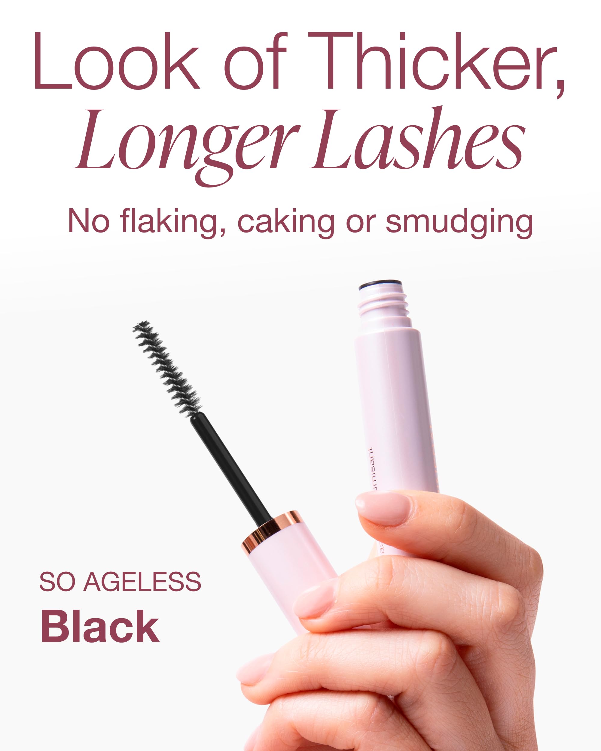 Mineral Fusion So Ageless Volume Mascara Black Peptide Conditioning Smudge Proof