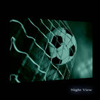 Startonight Wall Art Canvas Soccer Ball, Sports Picture Ball Net Blue Sky