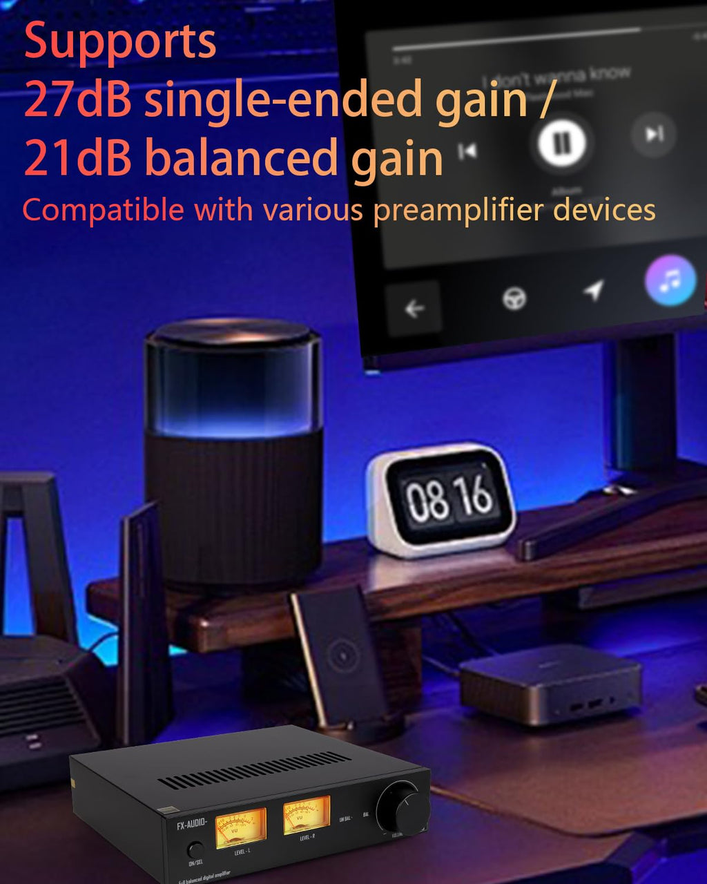FX-Audio- L06 Fully Balanced Power Amplifier with VU Meter - 500W + 500W Dual