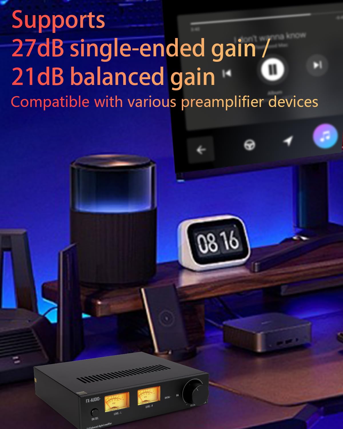 FX-Audio- L06 Fully Balanced Power Amplifier with VU Meter - 500W + 500W Dual