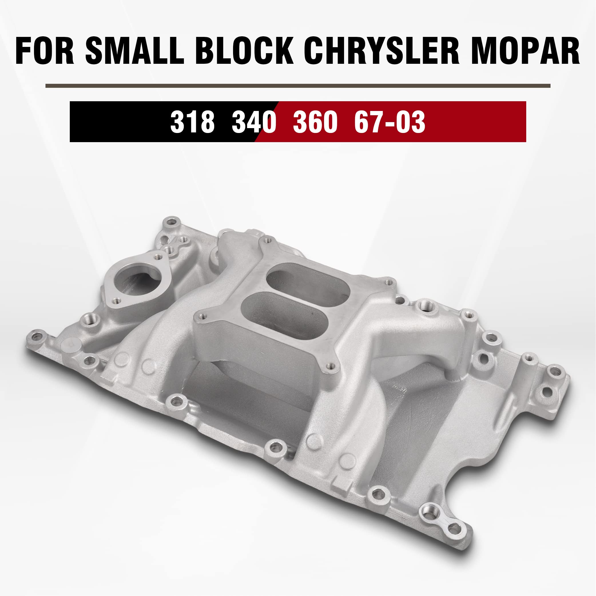 FGJQEFG Intake Manifold Aluminum Dual Plane Compatible with 1967-2003 Small