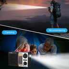 ikaufen Solar Portable FM/AM SW Radio Digital Bluetooth Speaker MP3 Player