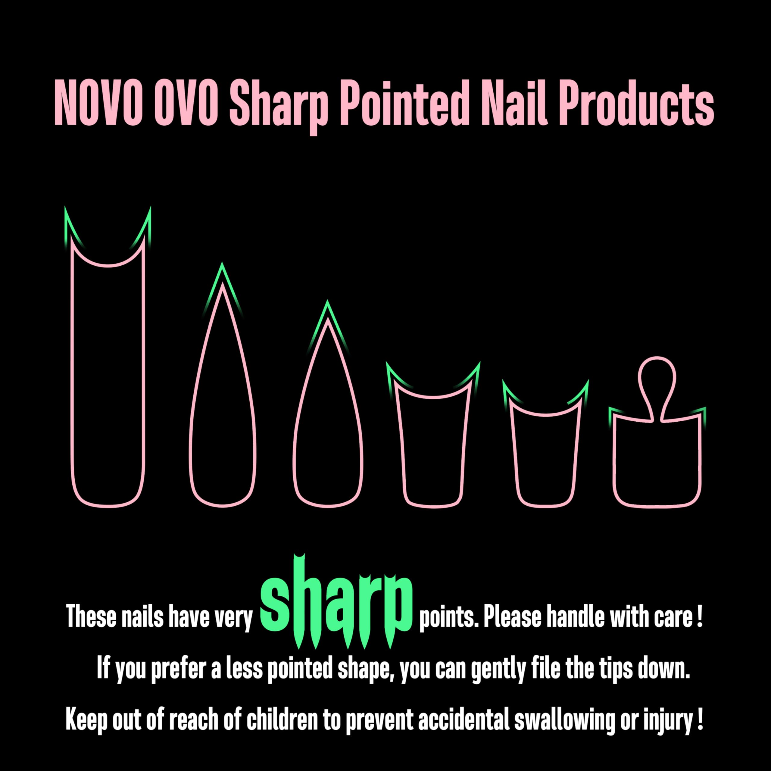 NOVO OVO Halloween Extra Thick Duck Feet Nail Tips Full Cover for Press on