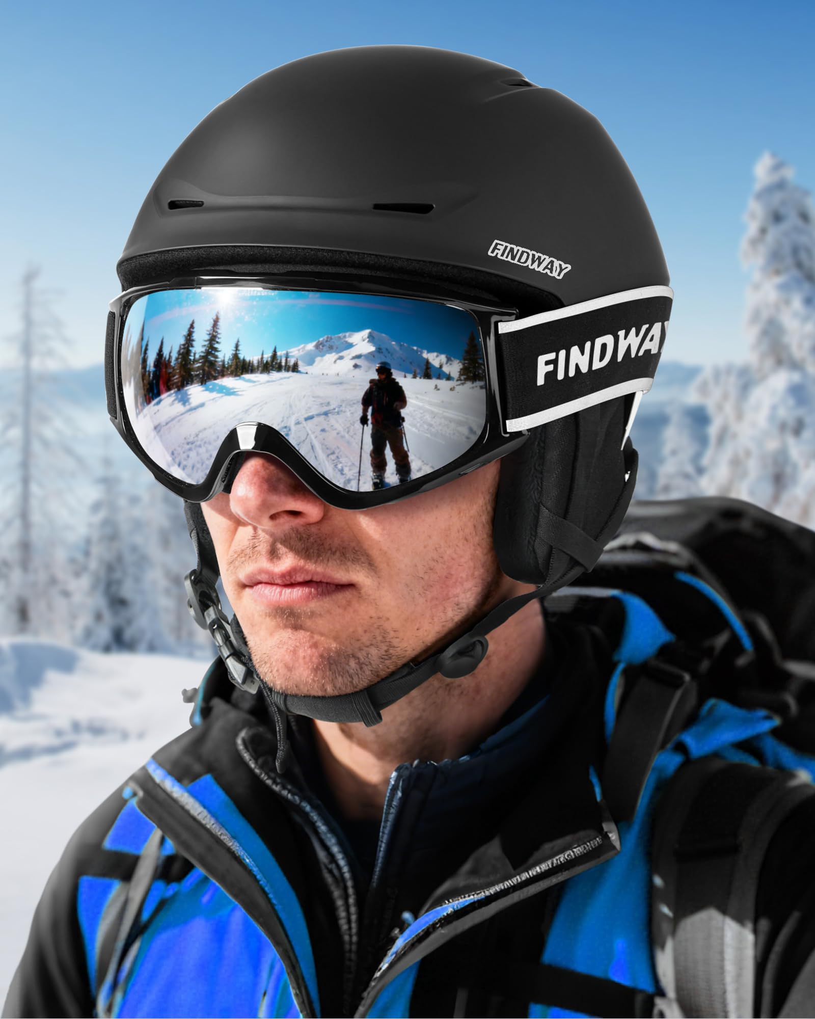 Findway Snowboard Ski Helmet Adult Men Women Youth Adjustable