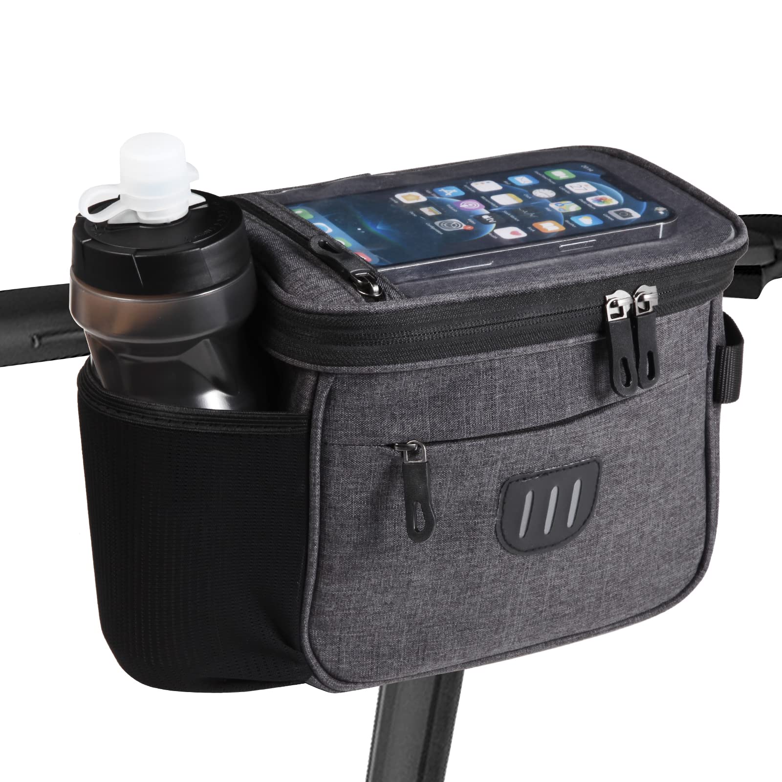 JXLHZLF Bike Handlebar Bag Large Front Storage Pouch 6.5 Inch Transparent