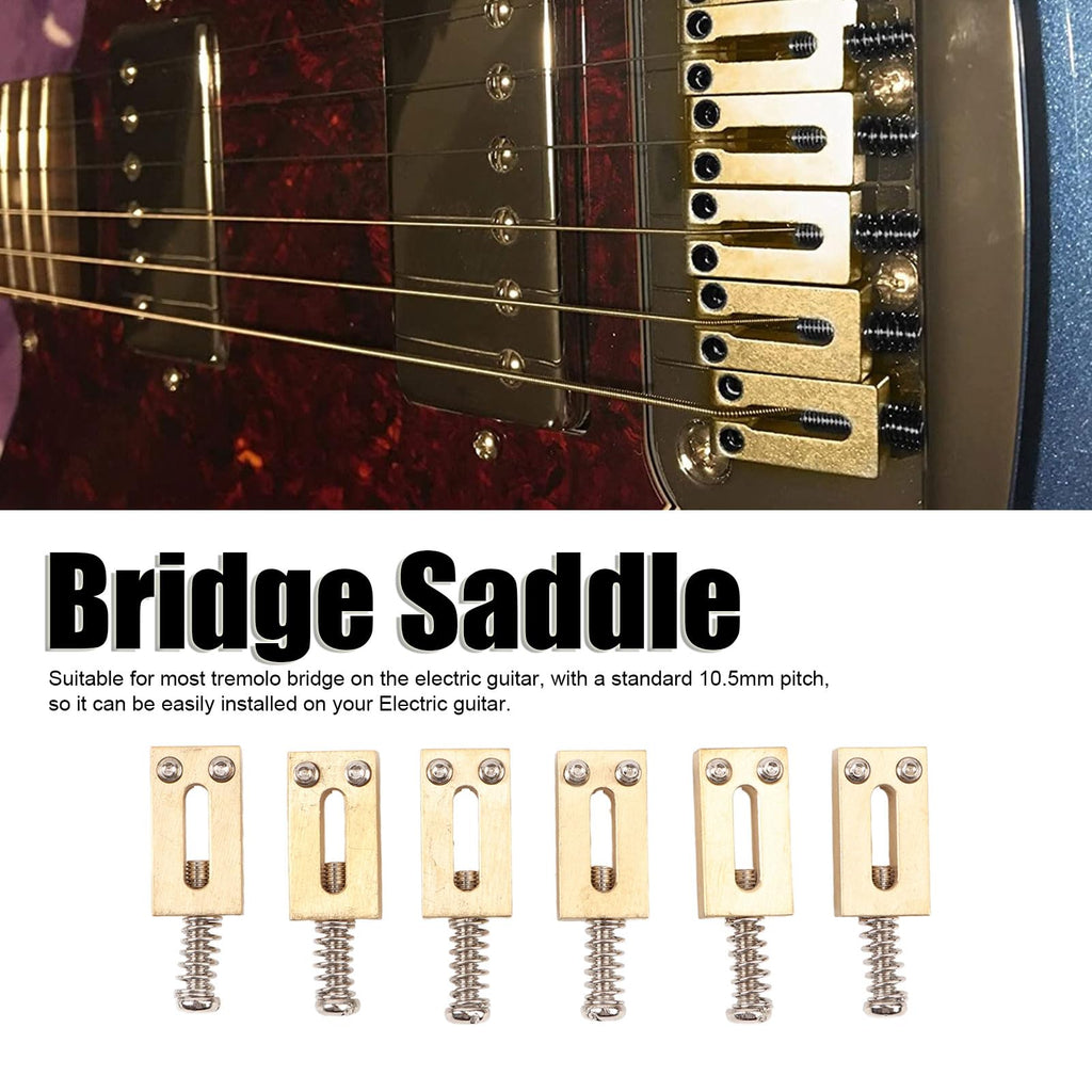 6pc Durable Brass Saddle Tremolo Bridge Electric Guitar Replacement