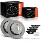 A-Premium 10.86 In (275.8mm) Rear Vented Brake Rotors and Ceramic Pads Kit