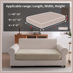 Stretch Sofa Couch Cover Washable Anti Slip Furniture Protector Light Brown