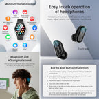 X10 Smart Watch with Earbuds for iPhone Android Smartphones 1.39 Inch Round