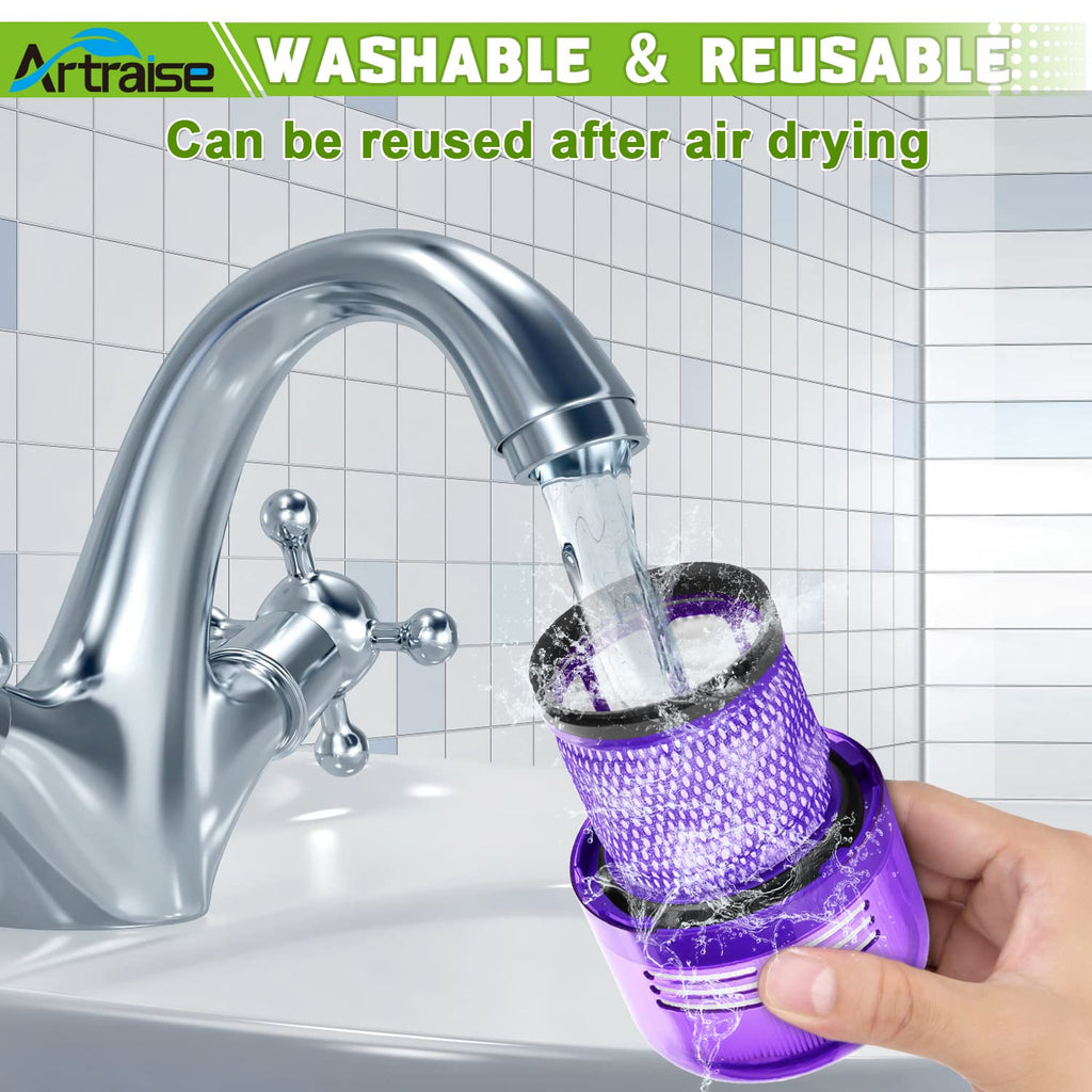 Artraise 2 Pack V15 Filter Replacement Compatible with Dyson V11 Torque Drive