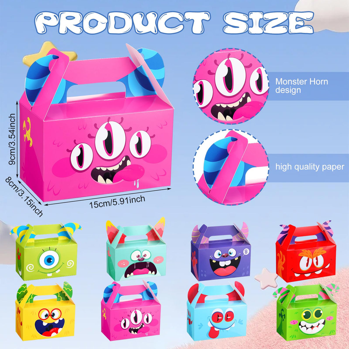 Skyygemm 43 Pcs Valentine Treat Boxes Colorful Paper Cookie Candy Snack Goodie