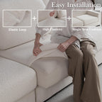 OHSIO Couch Cushion Covers for Sectional Sofa, Stretch Soft Sofa Slipcovers