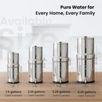 Gravity Water Filter System - 1.5 Gallons NSF Certified AISI 304 Stainless Steel