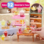 12 Making Miniature Food Toys Set, DIY, Resin Play, NOT Edible, Kitchen Mini