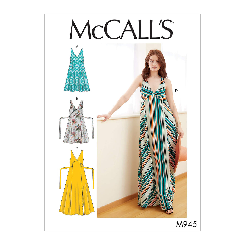 McCall's Patterns McCall's Women's Knee and Floor Length Pullover Dress, Sizes